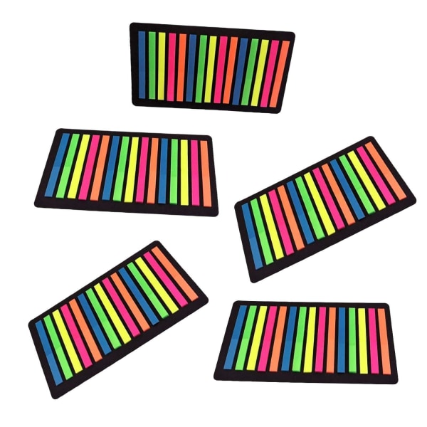 5 stycken Färgade Sticky Tabs Sticky Notes Flaggadekaler för