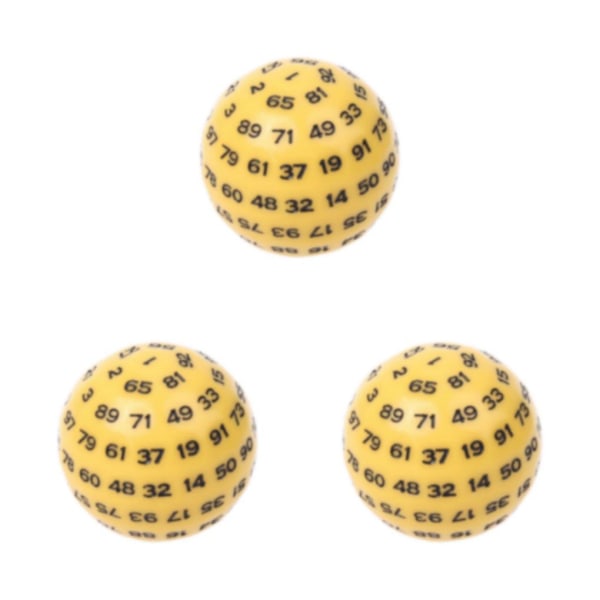 1/3/5 Akryltärningar Spelunderhållning Familjepolyedriska tärningar Yellow 48mm 3Set