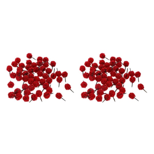 1/2/3 50 stycken bollformade modellträd DIY Landskapslandskap N Red 2Set