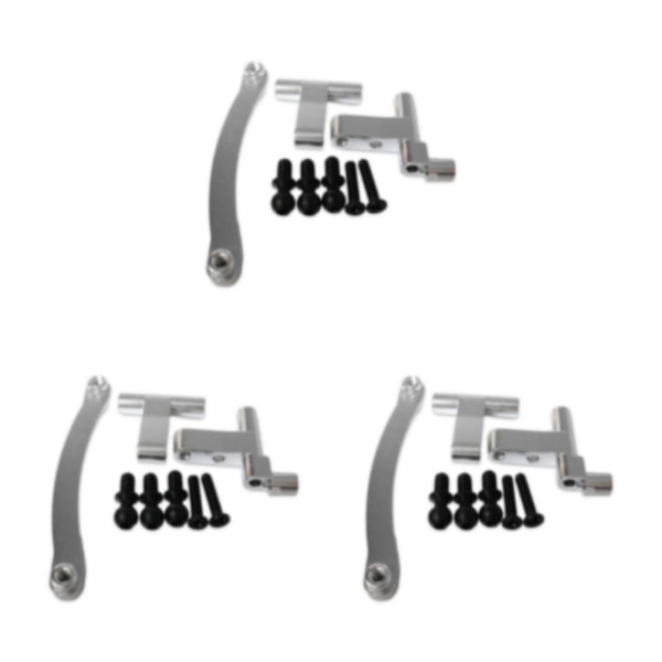 1/2/3/5 Aluminiumlegering Styrservo Saver komplett för 1/18 Silver 3Set