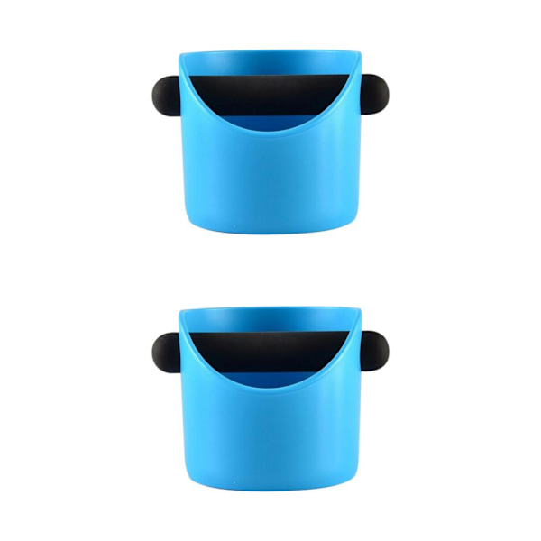 1/2 Coffee Knock Box Bin För Espresso Grinds Tamper Waste Tamp Blue straight mouth 2Set
