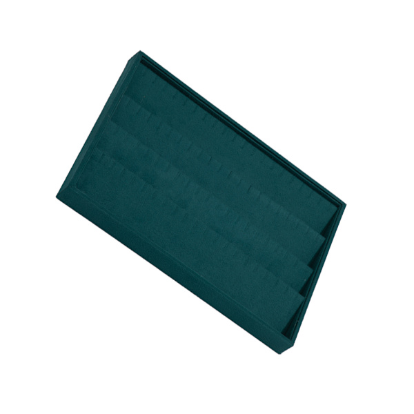 1/3 Universal Velvet Display Fack för örhängen och ringar Green 1Set