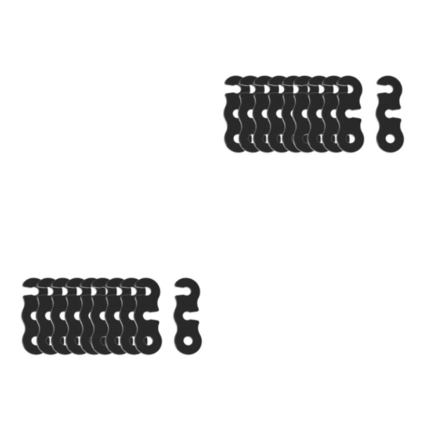 1/2/3/5 10 stycken Tältrep Justerare Ultralätt Stark för Black 2Set