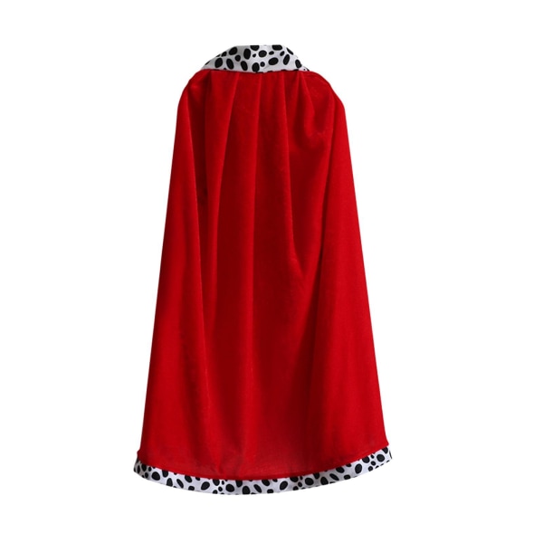 1/2 King Cape King Robe Cloak Kostymtillbehör för maskerad 90cm for Kids 2Set