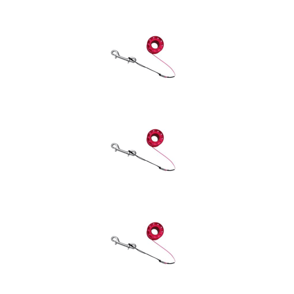 1/2/3/5 Diving Finger Reel Guide Spool 15m Line Dual Ended För Red 15M Wire 3PCS