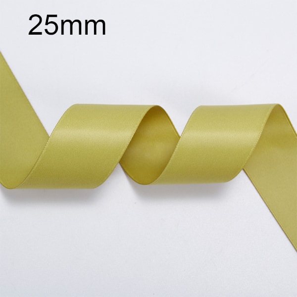 1/2/3/5 Fashionabla satinband för sömnad och hantverk - lätt att yellow green 687 25mm 1 Pc