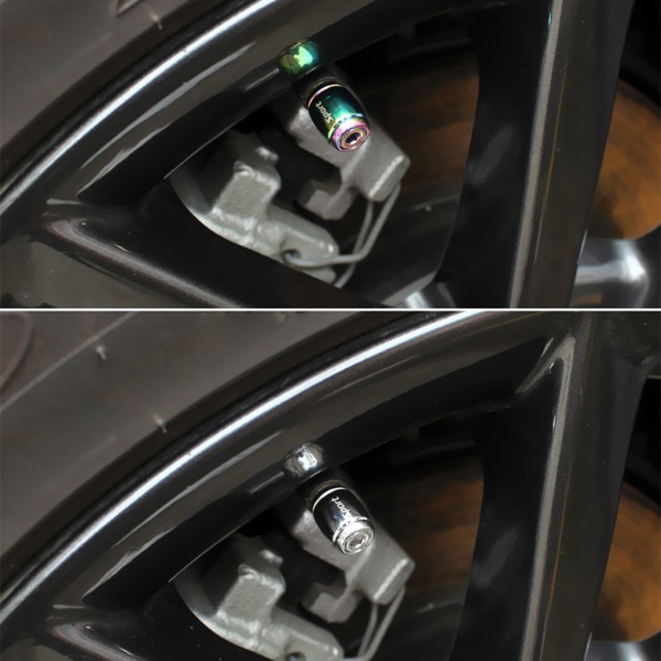 4st/ set Universal Alloy Tire Ventil Caps For Cars - Slitstark Och Gold