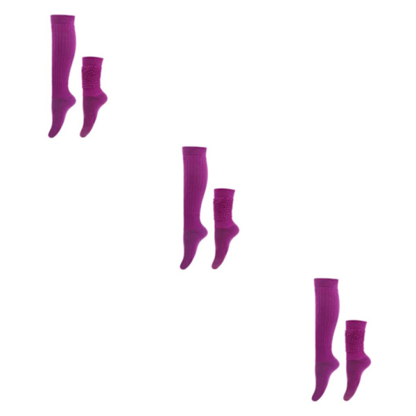 1/2/3/5 2 stycken Slitstarka Slouch strumpor Elasticitet och utsökt Purple 3Set
