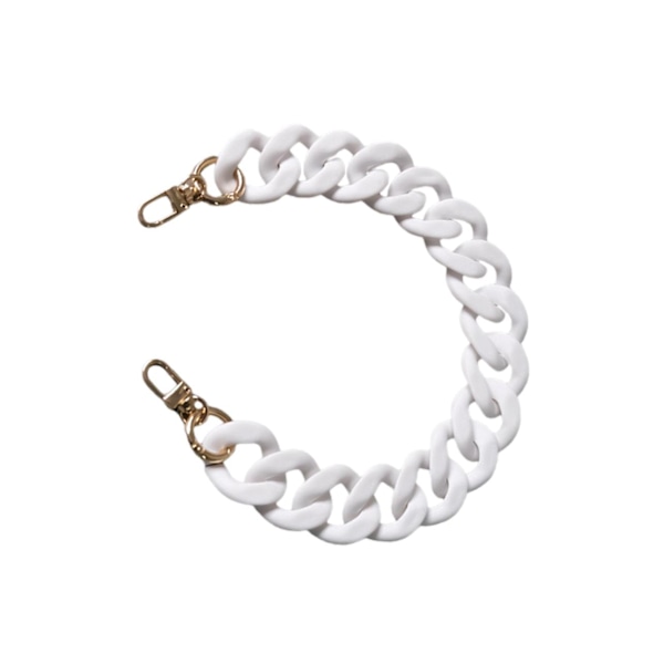 1/2 Flat Chain Strap Akrylkedjor För Charms Dekoration white 45CM 1Set