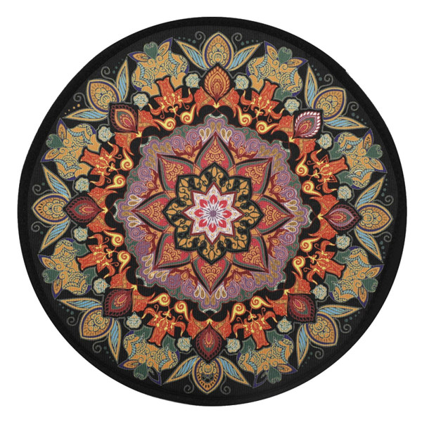 1/2 Tvättbar Mandala Mönster Rund Yoga Golvmatta Meditationsmatta diameter 40cm 1 Pc