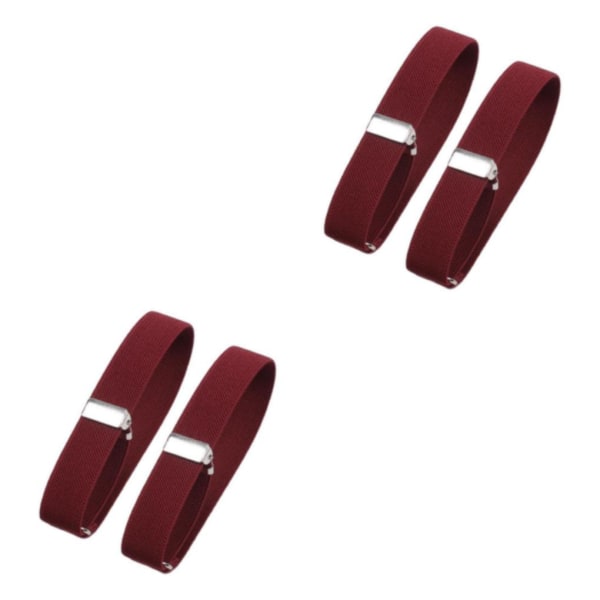 1/2/3/5 2 stycken Mode herrskjortärmhållare elastisk Red 2x32cm 2Set