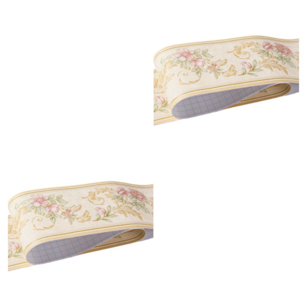 1/2/3/5 Retro Fashion PVC vattentät midjelinje för robust vägg Beige garden 2Set