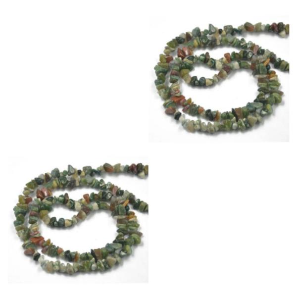 1/2/5 Natursten friformsspån Lösa ädelstenspärlor Strand Indain Agate 2Set