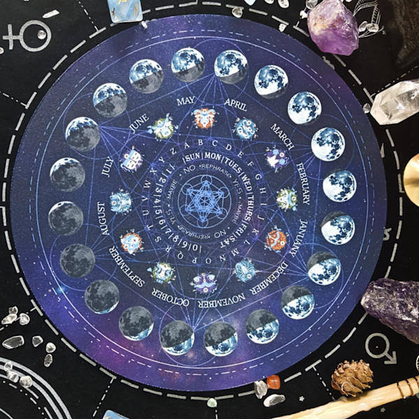 1/5 rund Alter Pagan Spiritual Celestial Deck Duk för 1Set