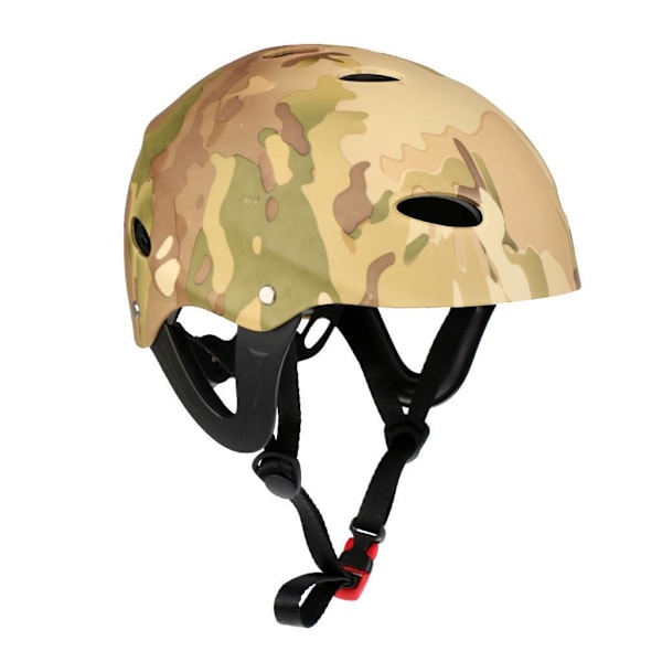 Vuxen vattensportsäkerhet för kajakkanot, hård cap förbättrad Army Green Camo L