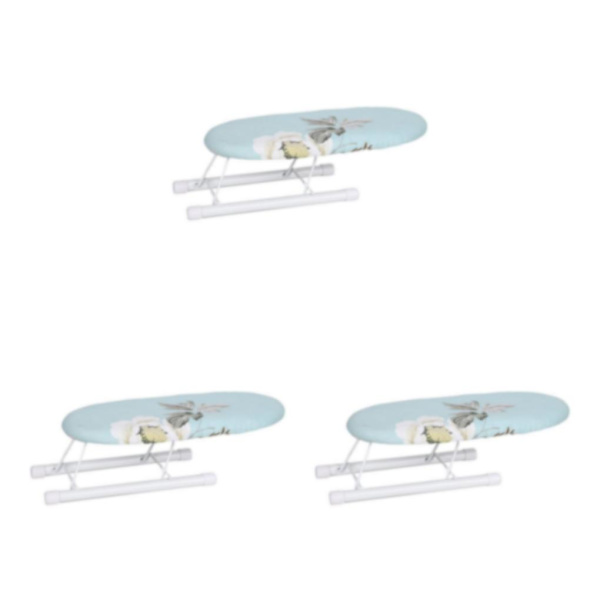 1/3 Bärbar strykbräda Vikbara ben Kompakt Anti För Slip Light Blue 26 x 11 x 8cm 3Set
