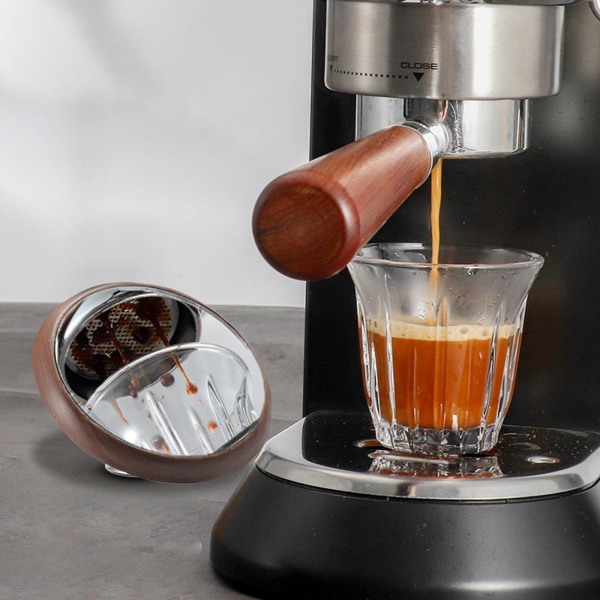 För Espresso Lens Reflective Mirror För Flow Rate Observation Walnut Black 6cm Mirror