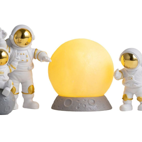 1/2/3/5 4st Astronautfigurer Set Heminredning Söt Sstronaut Gold Yellow 1Set