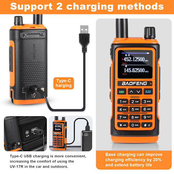 1/2/3 UHF/VHF med trådlös frekvenskopiering Handhållen skinkaradio YELLOW 1Set