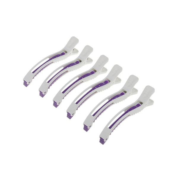 1/2/3/5 6 stycken hårsektionsklämmor Klämmor Salong Frisör White Purple 1Set