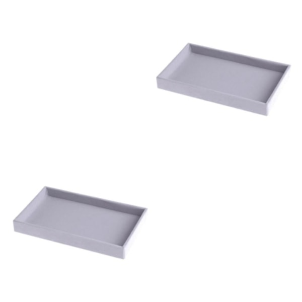 1/2/3/5 Stapelbar smyckesbricka Multipurpose Portable Velvet för Empty Tray Style A 2Set