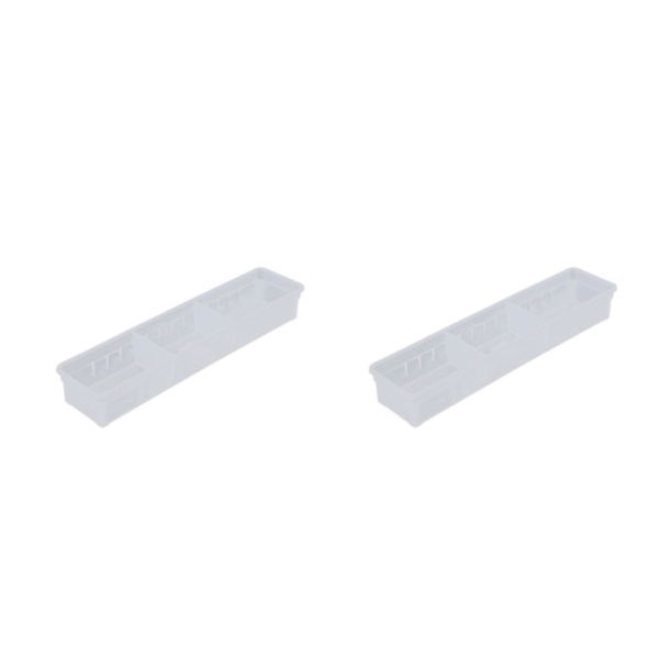 1/2 Multi Förvaringslåda Skrivbord Enkelt och snyggt transparentsmallsize 2PCS