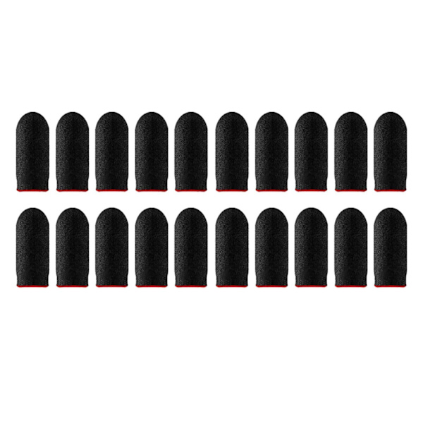 1/2/3/5 20 delar Gaming Finger Sleeves Anti Sweat Andas Red 45 x 25mm 1Set