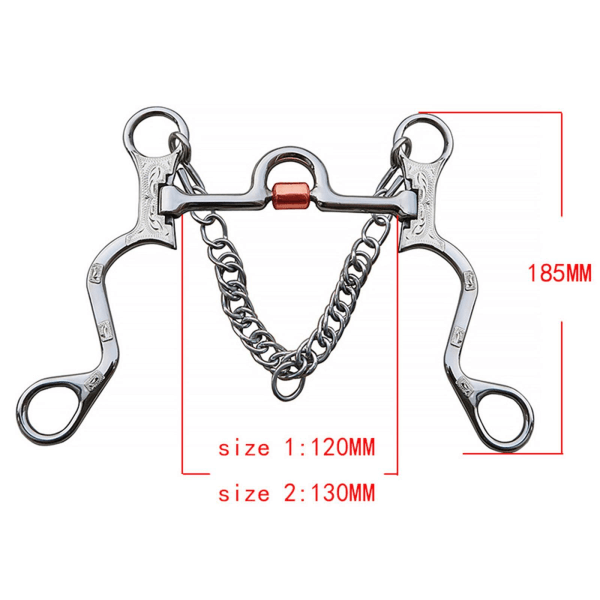 1/2/3 hästbit i rostfritt stål Kopparmun för hästträning Silver Mouth Length 120mm 1Set