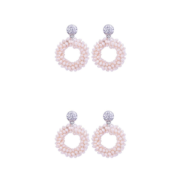 1/2/3/5 Lättviktshandgjorda droppörhängen för kvinnor Fashionabla light pink 2Set
