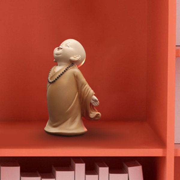 1/2/3 Söt Buddha Staty Monk Figurine Ornament Little för stand open hands height 10cm 1Set