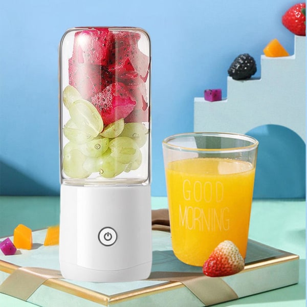 1/2 500mL Blender elektrisk fruktmixermaskin Ice Mini Juicer with Lid White 380ml 7 x 7 x 18.5cm 1Set