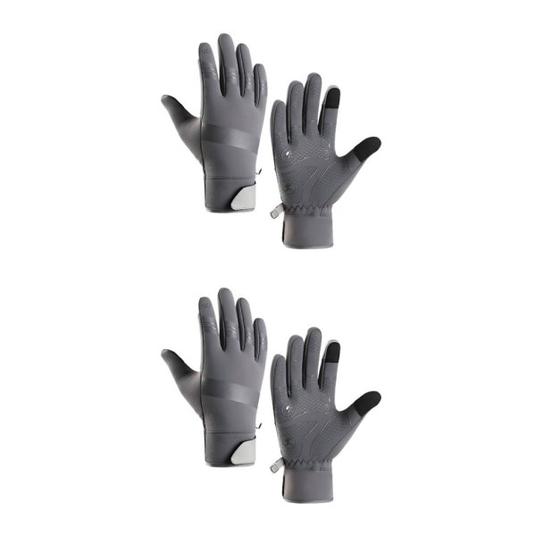 1/2/3/5 polyuretan vinterhandskar för oöverträffad värme och Grey XL 2PCS