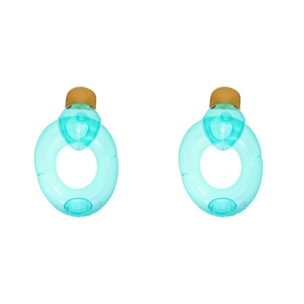 1/2/3 Swimming Float Ring Hållbar Säkerhet Transparent för pool Green Swimming Ring 85cm×51cm×48cm 2Set