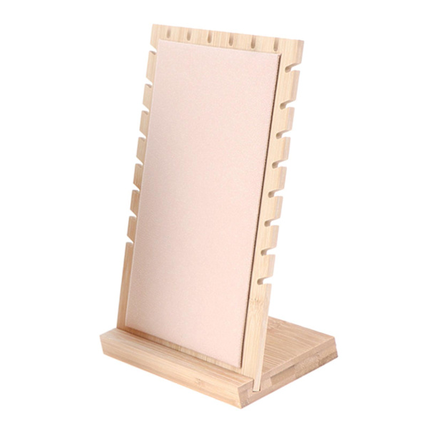 Smycken Display Stand Plank Organizer för hängsmycke Beige 6.89x3.94x9.92 Inch