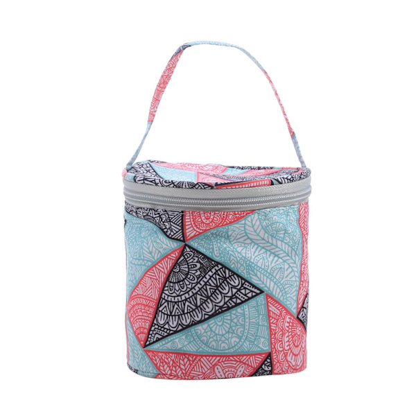 1/2 Resegarn Förvaringsväska Tote Small Holder Case Present för Geometric 14 x 15cm 1Set