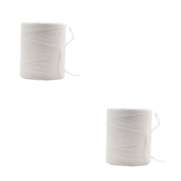 1/2/3/5 Bred applikation Vackra DIY-projekt med Raffia-garn white 2Set