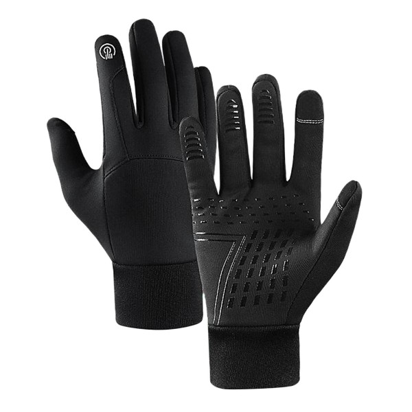 1/2/3 Men Winter Touch Screen Bekväm Full Finger för cykling Black Medium 1Set