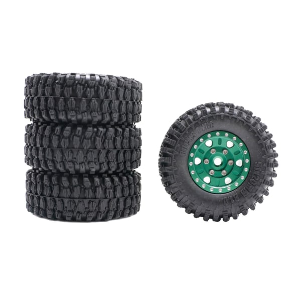 1/2/3 4st 1/24 gummihjulsdäck för Axial SCX24 modell Buggy Green 51x20mm 1Set