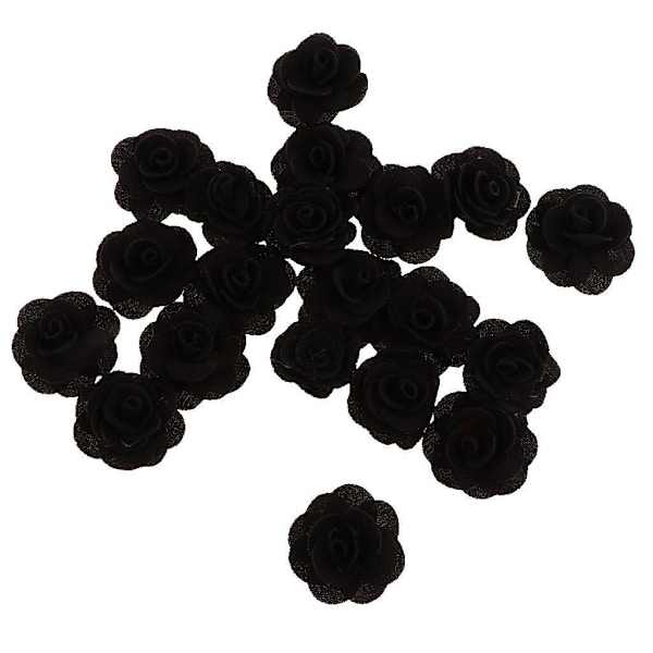1/3/5 20 stycken Silk Rose Flower Head Bud DIY Craft Bröllop Black 4cm 1Set