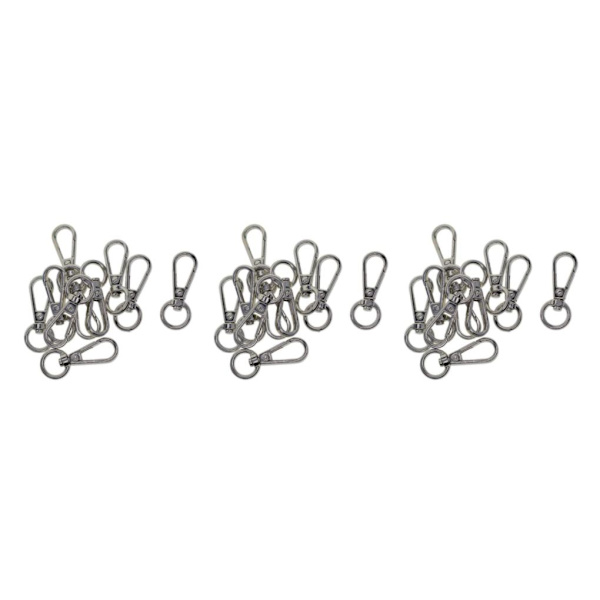 1/3/5 10 delar Swivel Snap Lobster Clasp Clips Nyckelring Silver 3Set