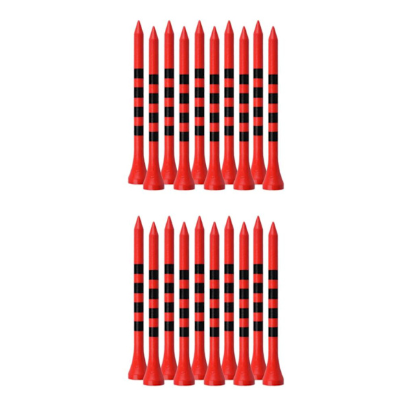 1/2/3/5 100st Bamboo För Golf Tees Stripe Mark Scale High 83mm Red 2Set