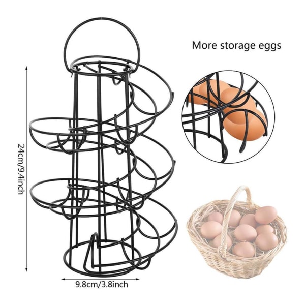 Metal Egg Skelter Praktisk äggförvaringsställ för utsökt