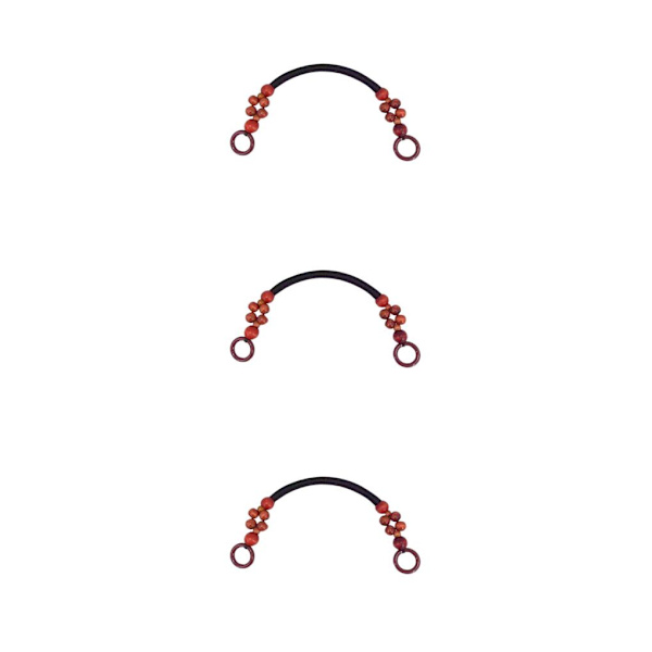 1/2/3 träpärlpåse Handtag Väska Rem Handväska Handtag Rem Red Brown 48cm 3Set
