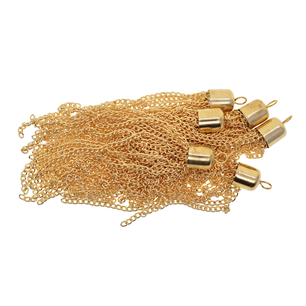 1/2/3/5 6 delar Handgjorda Boho Long Chain Tofshängen Light gold 1Set