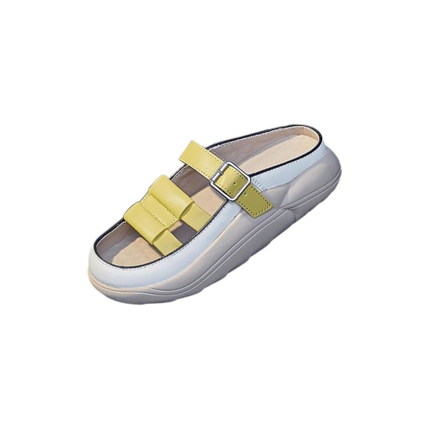 Dam Slide Sandaler Vattentät Soft För Slip On Flat Sandal Yellow 39