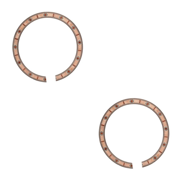 1/2/5 B-55 Akustisk gitarr Soundhole Rosette Inlay Dekoration 2Set