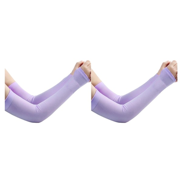 1/2/3/5 Kylskydd För Arm Sleeves Ice Silk Sports Purple 2PCS