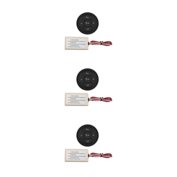 1/2/3/5 Universal Wireless Bluetooth Media Button 7 Key for För Black 46x12mm 3Set