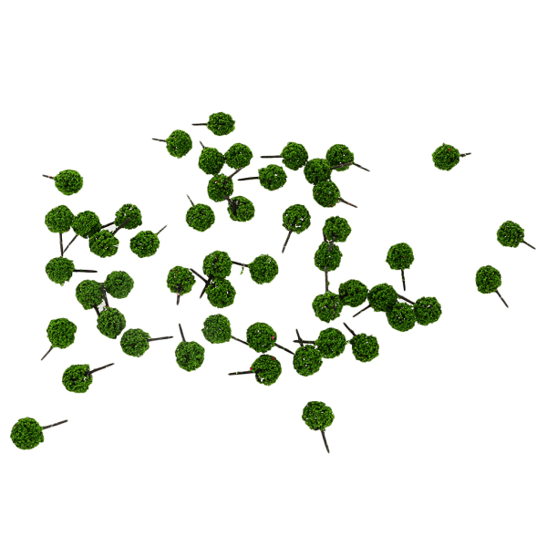 1/2/3 50 stycken bollformade modellträd DIY Landskapslandskap N Grass Green 1Set