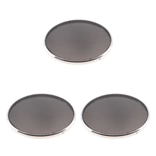 1/2/3/5 Högtalare Dekorativ cirkel Cover Galler Mesh Black 4 Inch 3Set